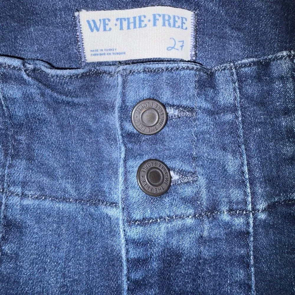 We The Free Jayde High Rise Flare Leg Jeans Size 27 Boho Medium Wash Free People